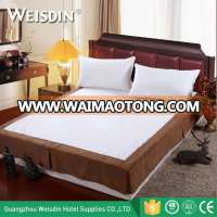 China factory wholesale 100% polyester ruffled pleated fitted hotel decorative quilted bed skirts