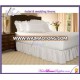 white hotel bed skirt with shirring pleats, fitted bed skirt, white bed skirts